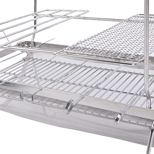 Grill de camping portable pliable durable en acier inoxydable - 4