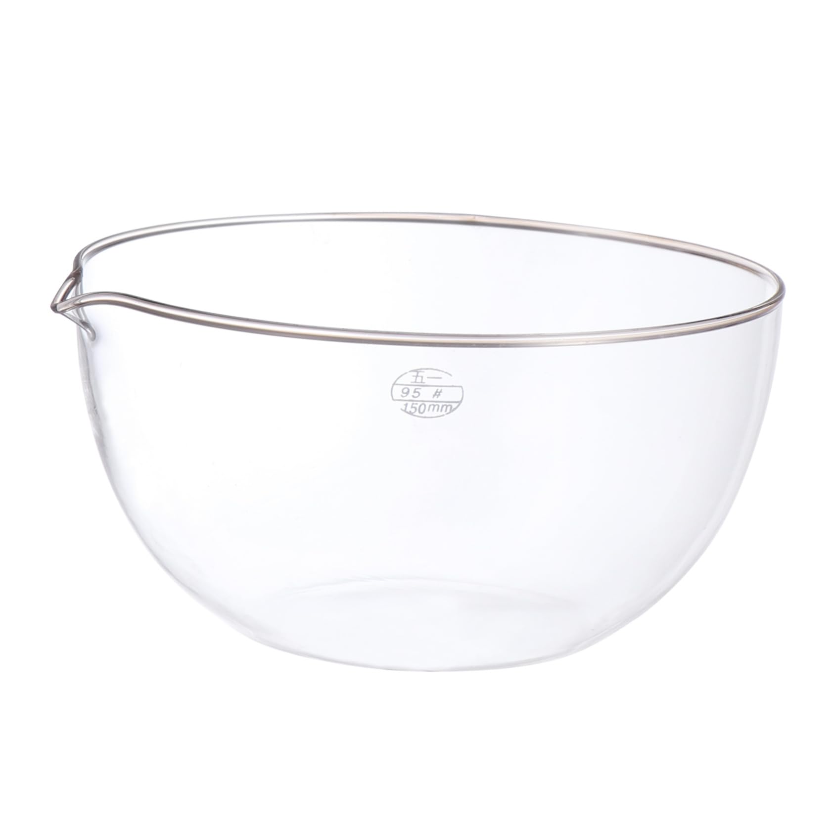 Bassin D'évaporation en Verre avec Fond Plat et Bec Verseur, Outil de Laboratoire pour École et Laboratoire avec Grosse Surface