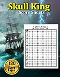 Skull King Score Sheets: 130 Large Score Pads for Scorekeeping, Skull King Score Cards, Skull King Score Pads with Size 8.5 x 11 inches