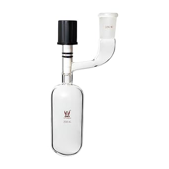 250ml Schlenk Reaction Tube with 24/40 Outer Joint and 0-8mm High Vacuum Valve, Borosilicate Glass Schlenk Storage Tube, Lab Glassware