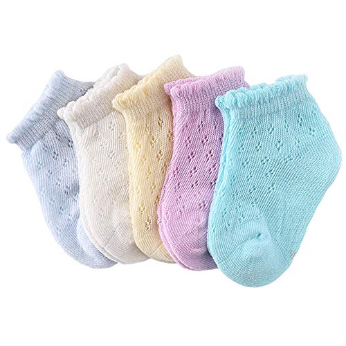 ZGJ Affe 5er Set Baumwolle Babysocken für Neugeborene Jungen und Mädchen (S)