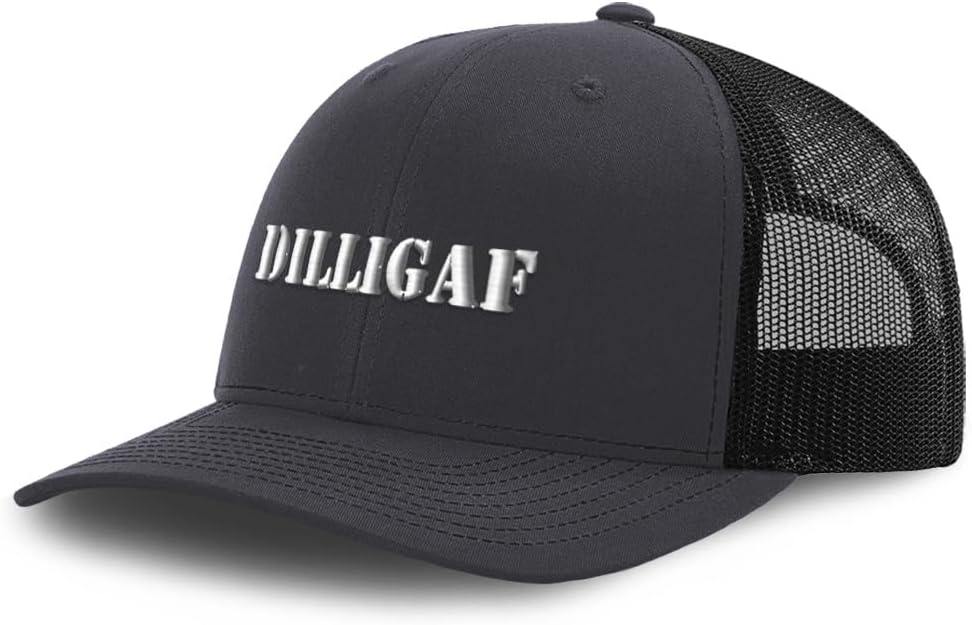 Custom Mesh Cap Hat Embroidered Dilligaf Trucker Hats for Men & Women Cotton