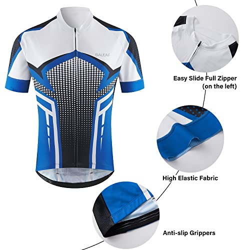 BALEAF Men's Cycling Jersey Short Sleeve Bike Shirts 4 Pockets Road Biking Tops Full Zip Clothing MTB Breathable UPF 50+ - Image 5