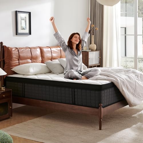 Image of Queen Mattress 14 inch Hybrid Mattresses in a Box,Queen Size Mattress