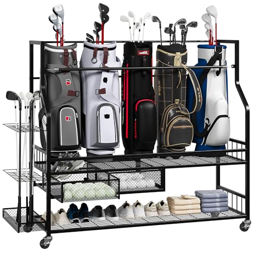 Hipicute Golf Bag Storage Rack