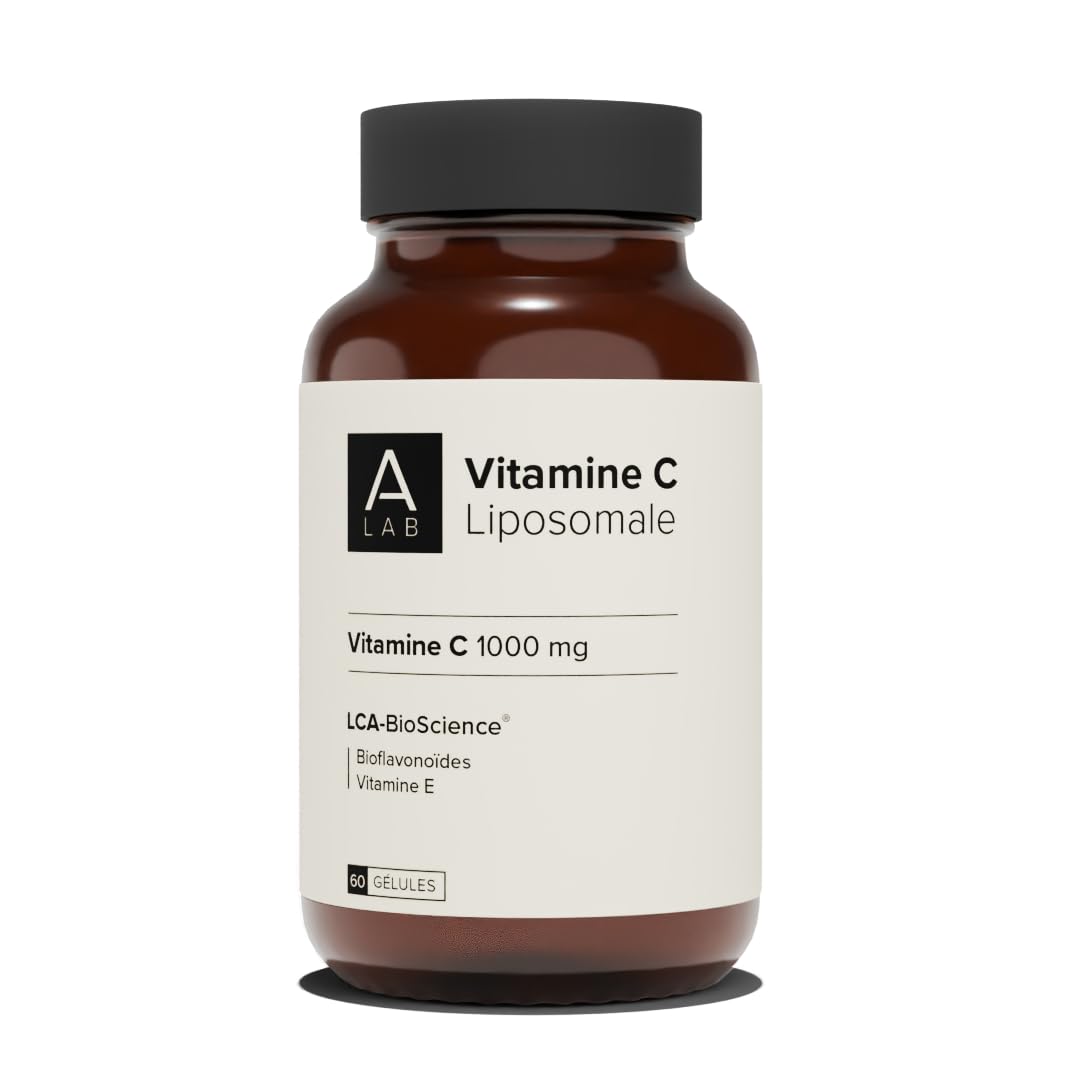 A-LAB Vitamine C Liposomale 1000 mg - Assimilation Renforcée - Complément Alimentaire Vitalité, Anti-Fatigue, Antioxydant - 60 gélules, 30 jours de prise - Fabriqué en France