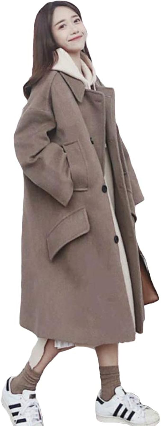 Amazon Miaomise チェスターコート レディース ロングコート ラシャコート ウールコート 冬 おしゃれ ロング 秋 冬 アウター ダッフルコート 中綿コート 大人 上品 通勤 大きめ ゆったり ロング丈 アウター 暖かい コート ジャケット 通販