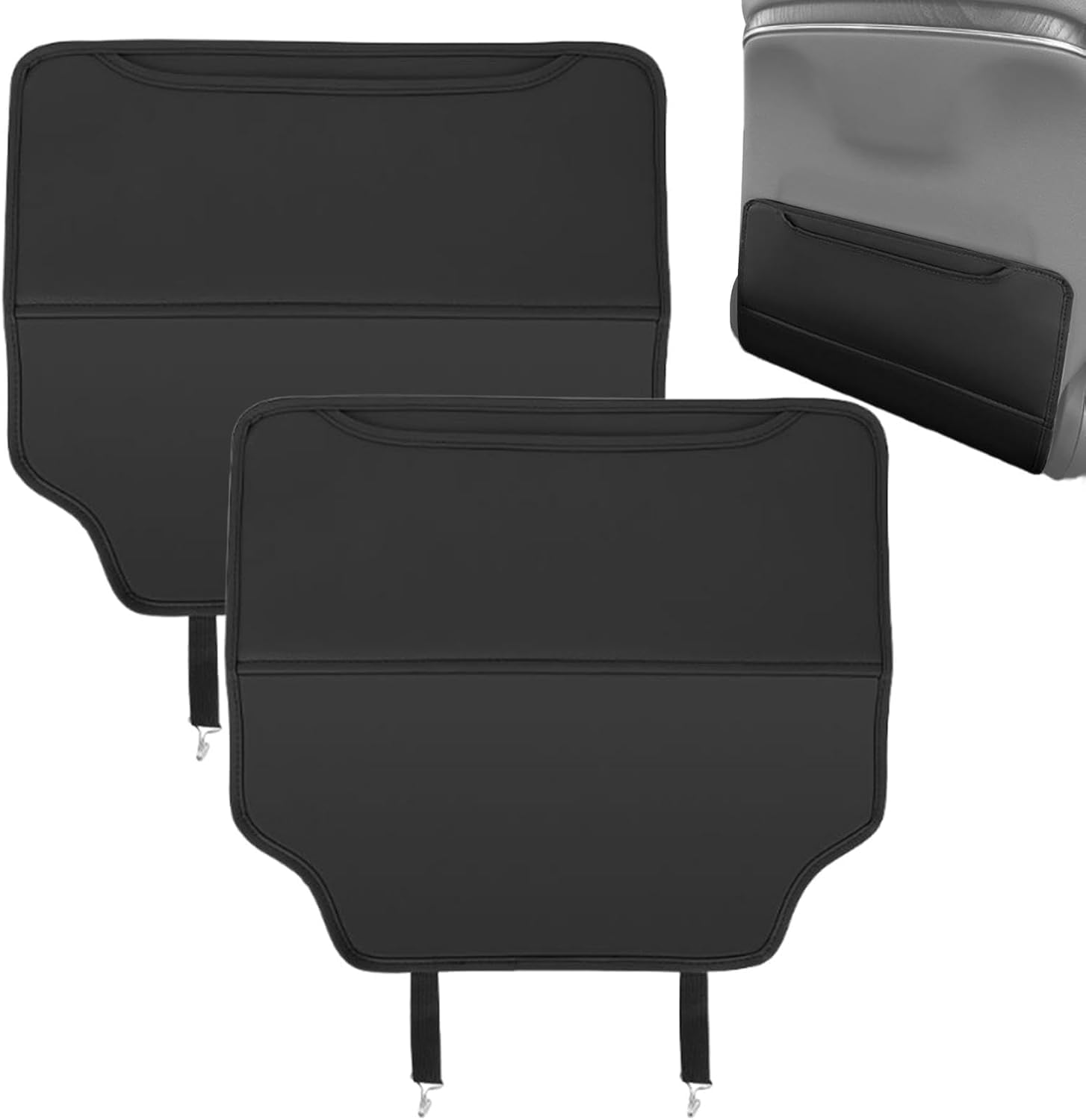 KEDDWE Car Kick Mats, For BMW 3er-Serie G20 G80 M3 320i 325i 330i 2019–2024 Back Seat Protectors Waterproof Dirt Shield Guard Mud Muddy Footprints Scuff Cover 2PCS