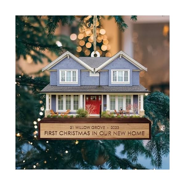 Personalized first christmas in our new home ornament custom house address ornament new home keepsake couples home ornament 2024 family ornament christmas ornament gift for friend  urban country home decor