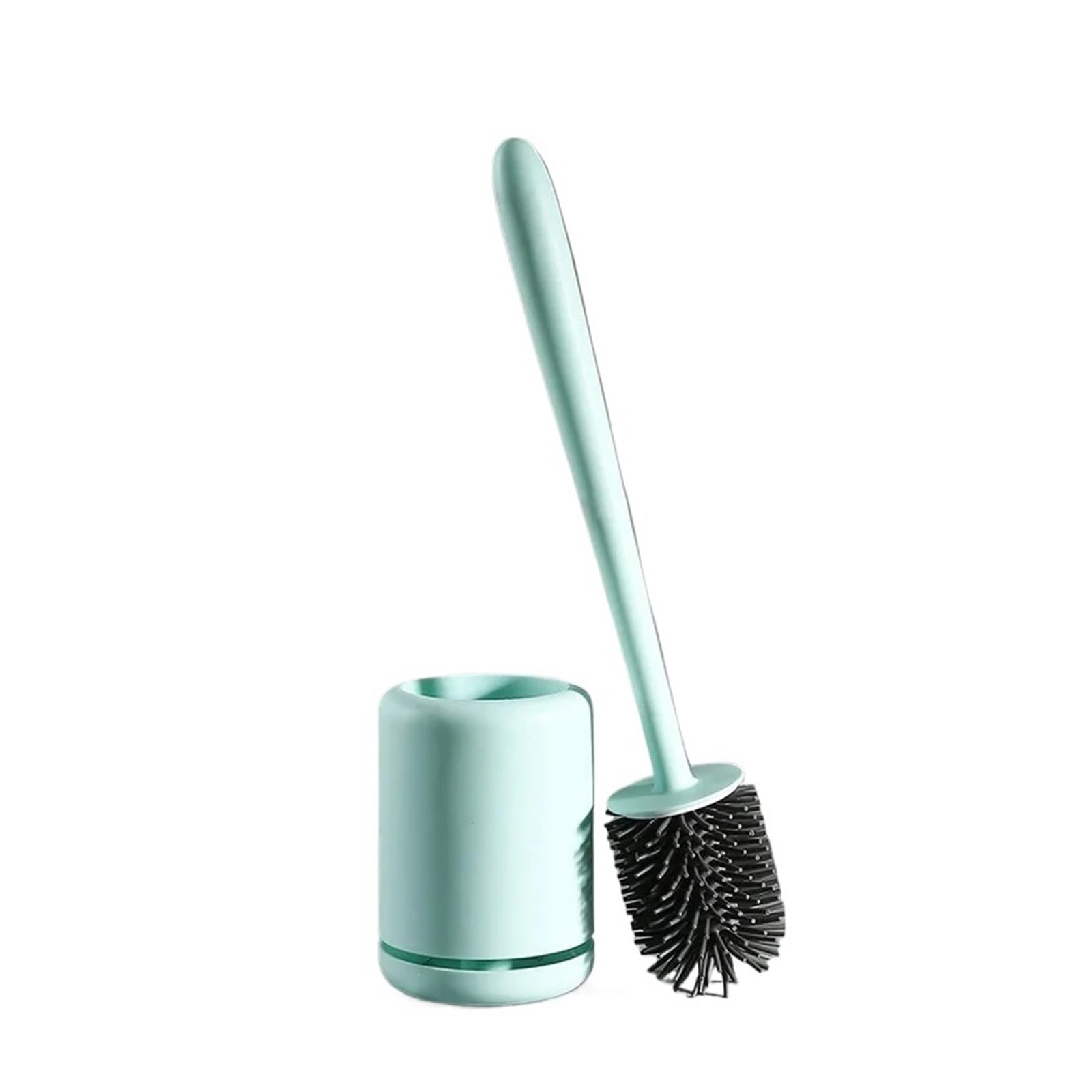 Toilet Brush And Holder Set Silicone Toilet Brush, Soft Bristle Bathroom Cleaning Brush(Silicone Blue)