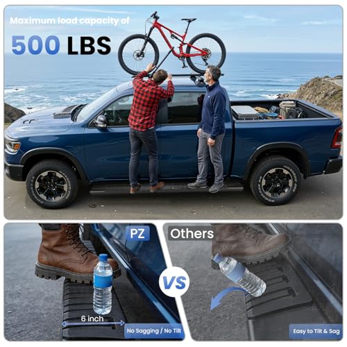Estribos laterales PZ 6'' aluminio negro para Chevrolet Silverado 2019-2026 miniatura 5