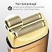 HIENA PRO Folienrasierer Herren, Reiserasierer Herren Null Maschine Haare, Epilierer Herren Friseur, Folienrasierer Für Herren, Elektrorasierer, Abnehmbar und waschbar, LED-Anzeige, USB, Gold