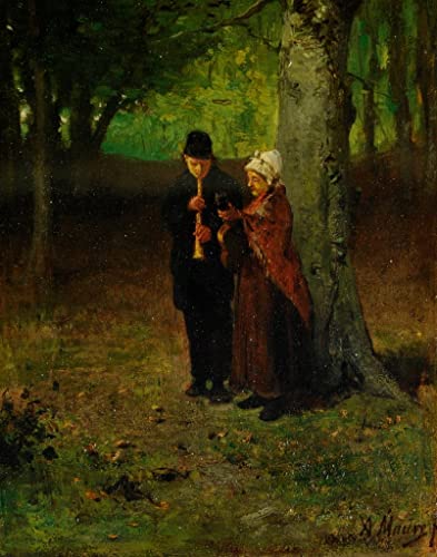 Peinture d'art d'affiche Anton Mauve musiciens errants pour grand salon chaleureux