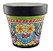 Mexican Talavera Planter Ceramic Flower Pot Folk Art Pottery Garden Handmade # 05