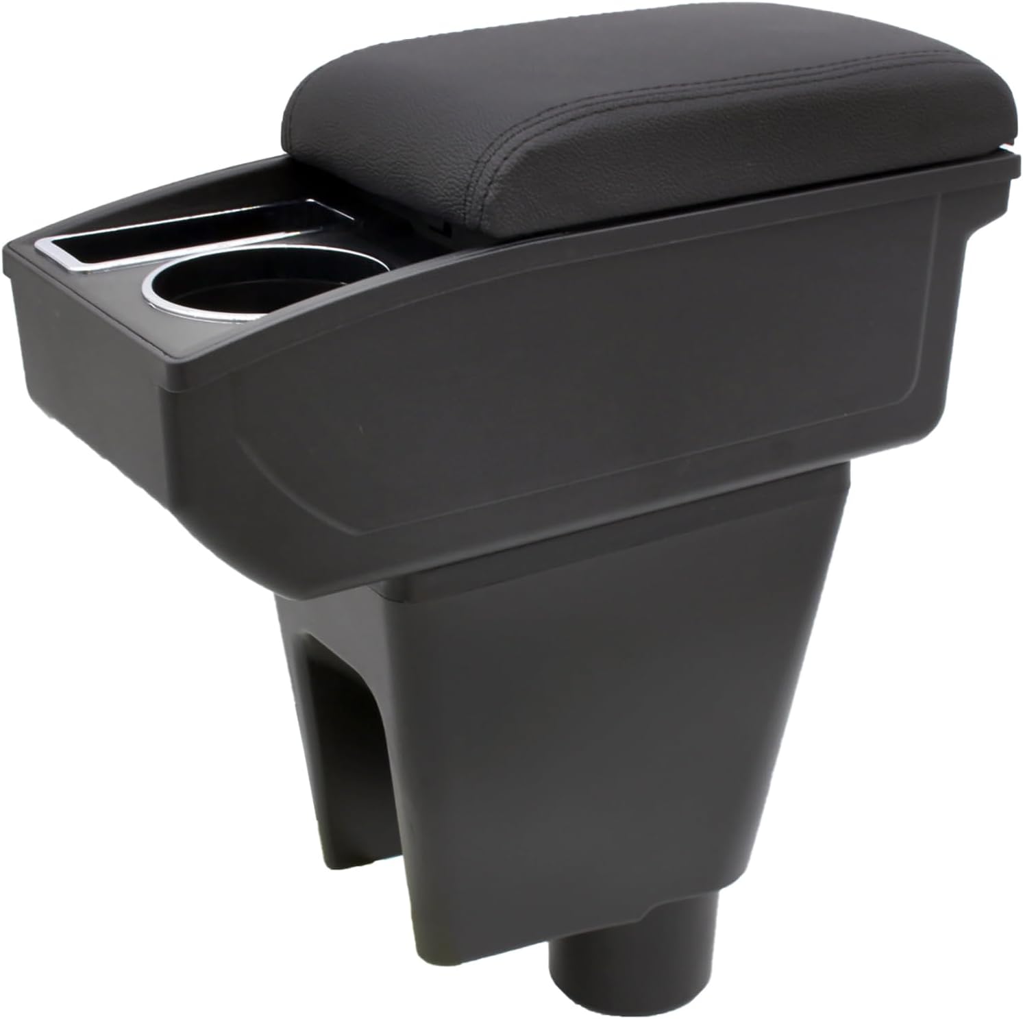 YJYWZH Car Armrest Box for Chevy Chevrolet Spark 2010-2015 Auto Accessories Center Console Leather Arm Rest Double-Layer Storage Space with Cup Holder (Black Thread)