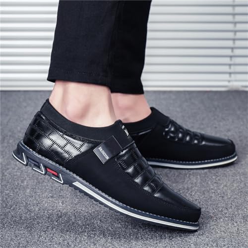 Image of Mens Business Casual Loafers Shoes for Male Lace-up Stylish Work Office Working Oxfords