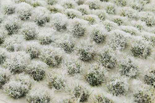 War World Scenics Iced Winter 4mm Static Grass Tufts x 100  Railway Modelling Wargaming Terrain Model Diorama