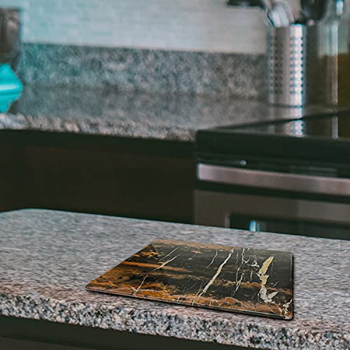 Thewolfard Luxury Handmade Black And Gold Marble Cutting Board, Best Cheese - Pastry Board And Dough Rolling Tray For Kitchen & Housewarming Gifts., Large (Cb2021) #TOP5