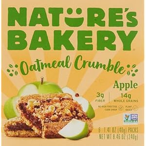 Nature’s Bakery Oatmeal Crumble Apple Bars, 1.41 Oz, 6 Ct