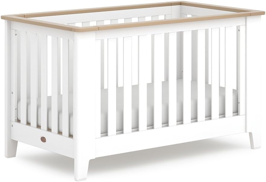 Boori Pioneer Expandable™ Cot Bed, Wood, Barley White & Almond