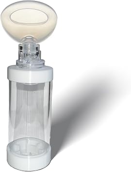Cat/Dog Inhaler Aerosol Chamber with Valve - Round Silicone Material Cover, Transparent Version Medium