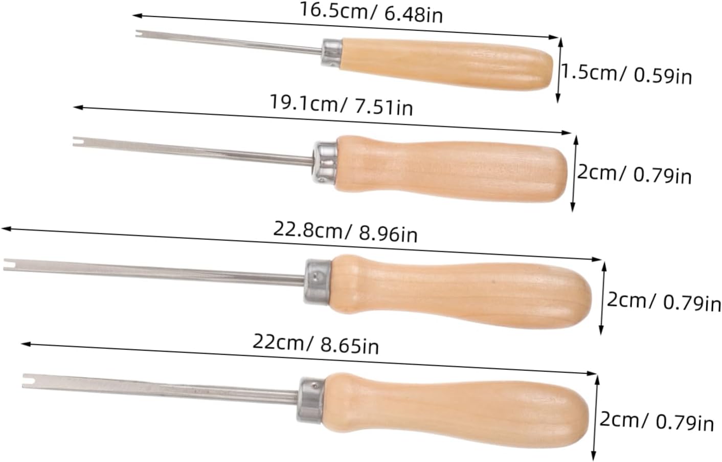 Anneome 4pcs Ergonomic Cotton Stuffing Tool Doll Making Needles for Plush Animal Craft Comfortable Handle for DIY Projects Family Activities