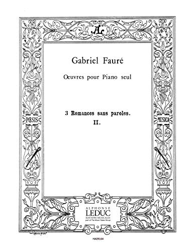 Gabriel Fauré-3 Romances sans Paroles Op.17, No. 2 in a minor-Klavier-SCORE