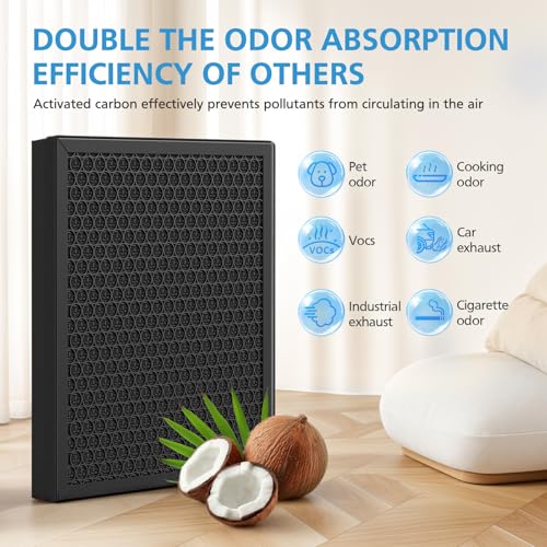 Image of AP303 /AP304 Replacement Filter Compatible with DAYETTE & FRESHDEW AP303 /AP304, 3-in-1 Filtration System Filters with Activated Carbon for Dust, Pet Dander 2 Pack (Original Filter)