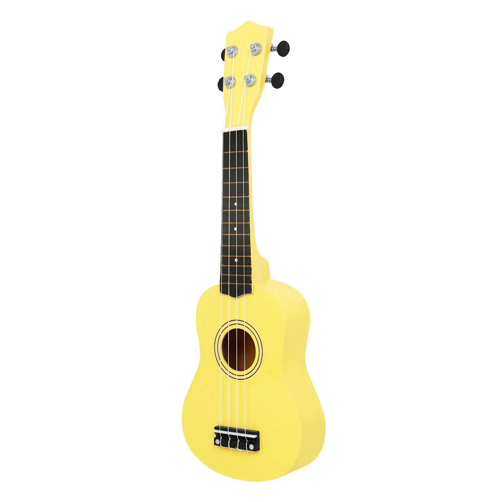 Eacam Ukulele Młodzieżowe Ukulele Dziecięce Młodzieżowe 21 Cali Lipa Ukelele Mała Gitara Kolorowe Nylonowe Struny Wbudowany Tuner Gig Bag Pasek Pasek dla P (Żółty)