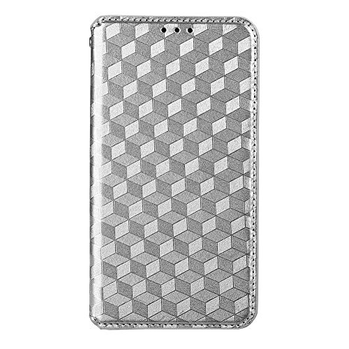 Unichthy Phone Case for Motorola Moto G53 Cover Flip Shockproof 3D Fashion Wallet Case Anti-slip PU Leather Stand Magnetic Closure Folio Bumper Protective Phone Skin for Motorola Moto G53 Silver - Image 2