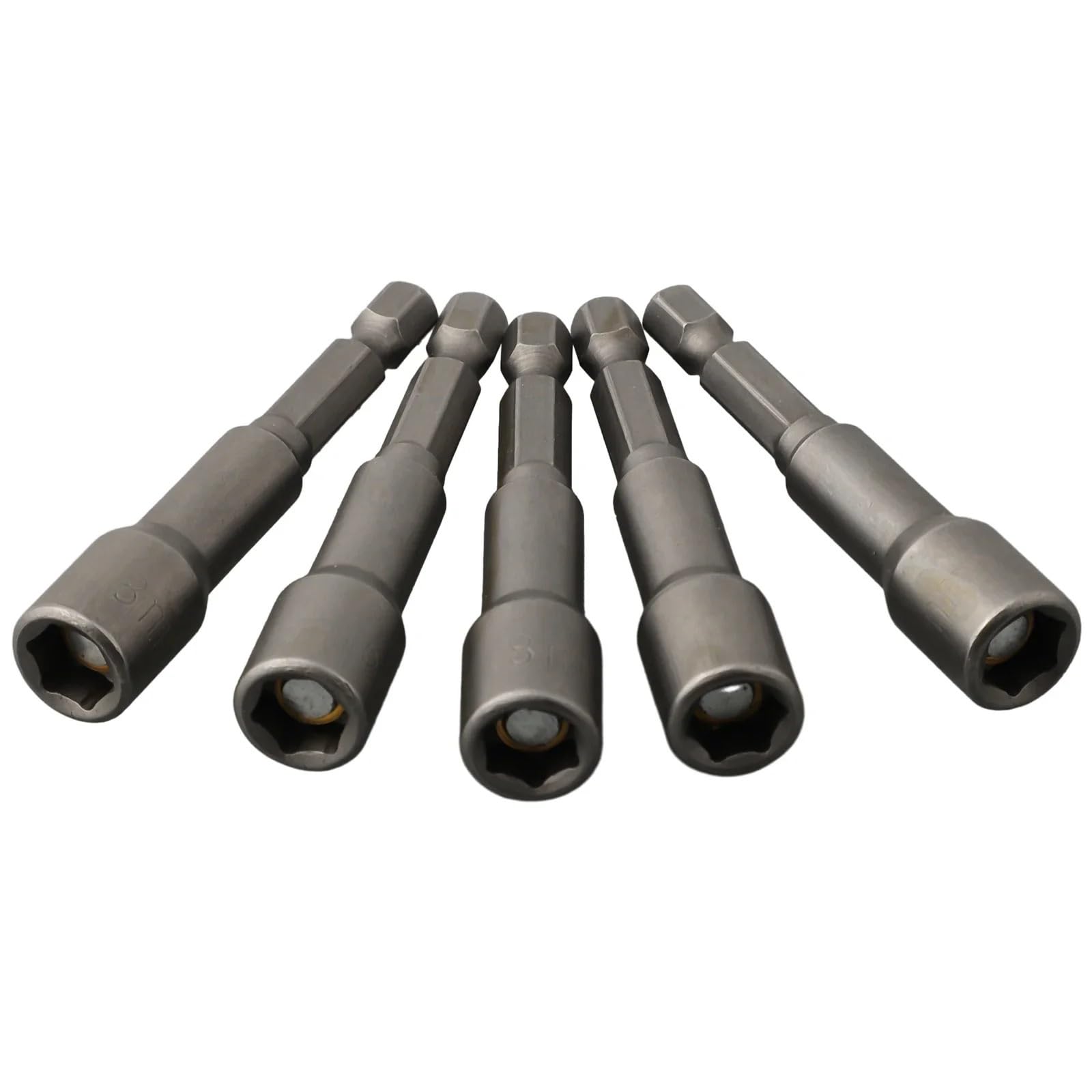 5 sztuk pogłębić uderzenia adapter gniazda 8mm zestaw śrubokrętów nasadowych 1/4 Cal śrubokręt z chwytem Zestaw przedłużek