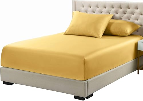 Vista 13 de Royal Hotel Bedding VISCOSA de Bambú, sábana bajera ajustable, hipoalergénica, fresca, transpirable, sedosa tela suave, 100% viscosa hecha de bambú