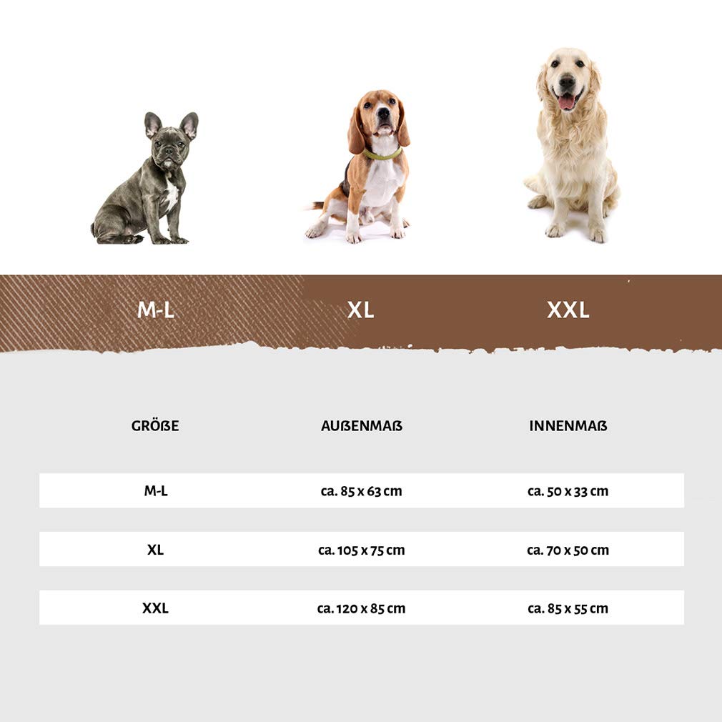 Knuffelwuff 14096-002 Hundebett Hundekörbchen Hundesofa Hundekissen Hundekorb Bezug Waschbar Luke M-L Schwarz-Rosa