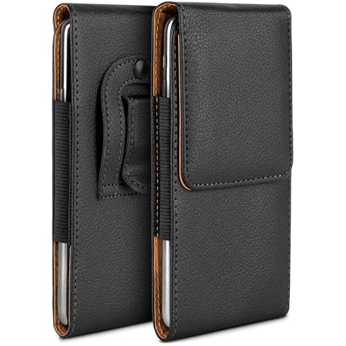 moex Funda para Nubia RedMagic 7 Pro / 7S Pro con clip para cinturón, funda para teléfono móvil de piel sintética, funda para teléfono móvil, funda de piel sintética, funda protectora para cinturón,