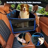 RIEOMESK Dog Car Seat Cover for Large Medium Dogs,Car Back Seat Extender for Pets Hard Bottom,Waterproof Hammock for Pet, Dog Travel with Storage Pocket for Cars/SUV/Truck(L-27.5 * 23.6 * 19.7in) - Image 2