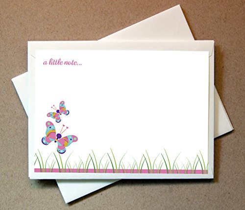 Butterfly Note Cards (24 Non-foldover Cards and Envelopes)