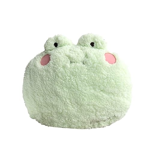 DXDE4U Frog Plush Pillow, Adorable Frog Stuffed Animal (15 * 14 inch), Home Cushion Decoration Plush Hugging Pillow Frog Toy Birthday Xmas Travel Gift for Kids Adults Girls Boys - Small - Light Green