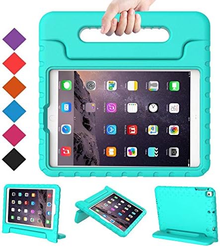 BMOUO Kids Case for iPad 2 3 4 - Shockproof Light Weight Convertible Handle Stand Case Cover for Apple iPad 9.7 Inch (iPad 2nd 3rd 4th Generation) - Turquoise