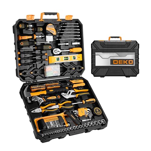 DEKO Home Tool Kit Set 228 Pieces Tool Box with Tools Included Socket Wrench Auto Repair Tool Hand Tool Sets for Home
