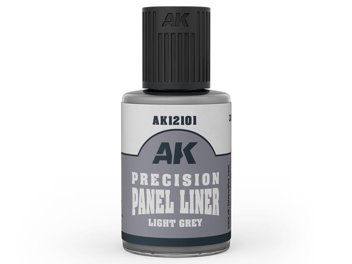 AK Interactive 12101 Precision Panel Liner - Light Grey 30ml