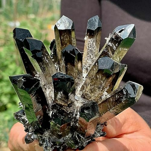 Quartz Fumé Noir Cluster Anti Stress pour Cadre Professionnel et Méditation
