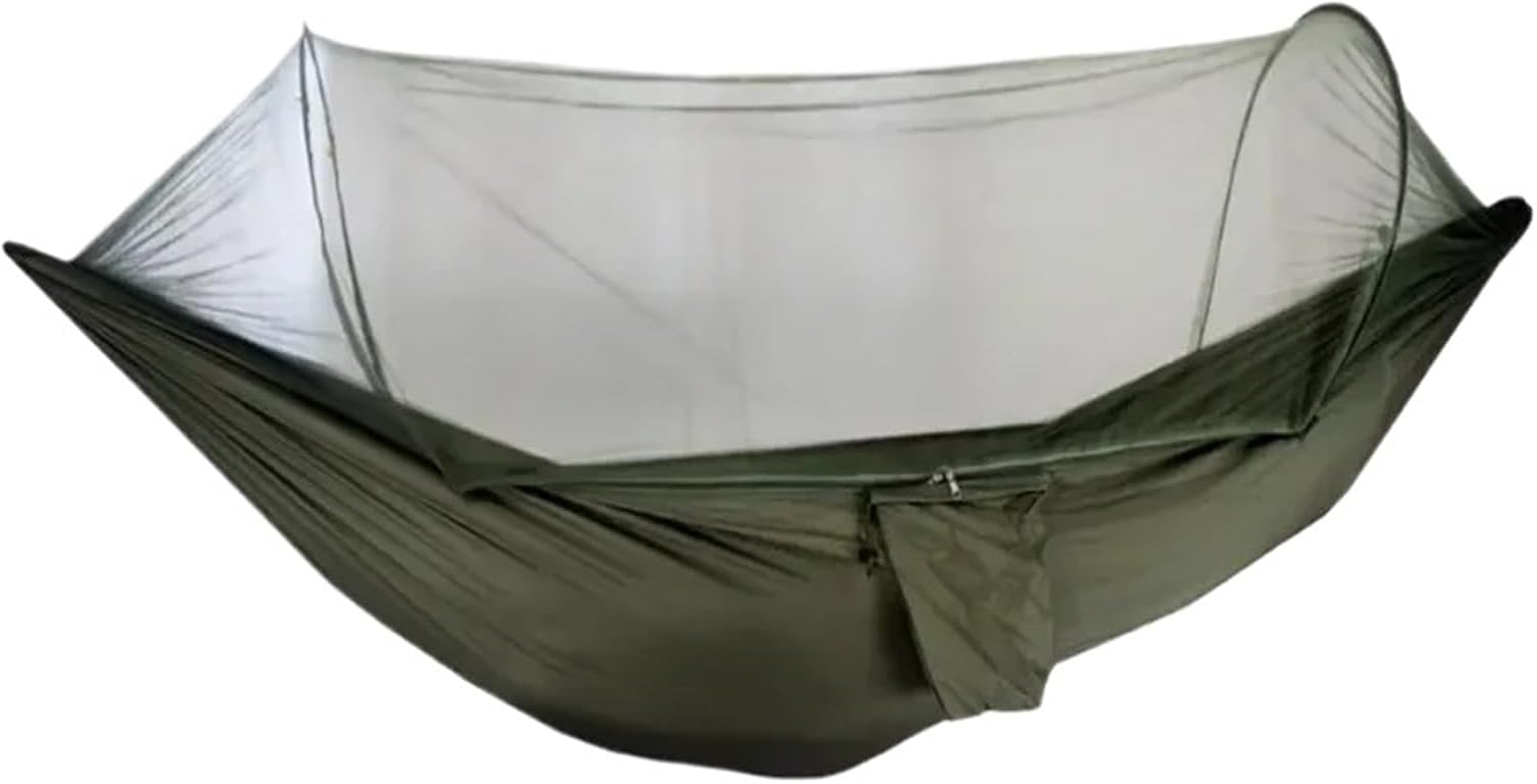 Camping Hammock With Mosquito Net Sleeping Tent Hammock Suitable Camping Hammock Outdoor Furniture，Compatible For Garden(Green)