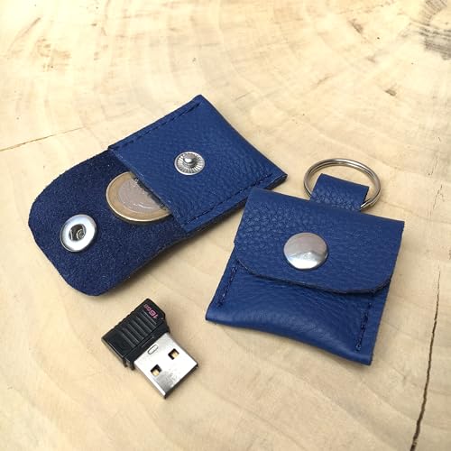 Halsbandtasche aus Leder für Hundemarke SAMMY | AIRTAGS | Steuermarke | Tassomarke | Einkauschip | Ring Aufbewahrung | Viele Farben | Handmade by Manufactica®