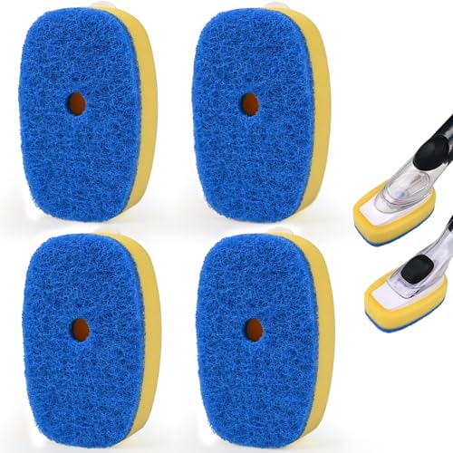 Image of Sponge Brush Refills for OXO Soap Dispensing Dish Brush - 4Pack Dish Cleaning Soap Dispensing Head Replacement for Scrubber(Blue)