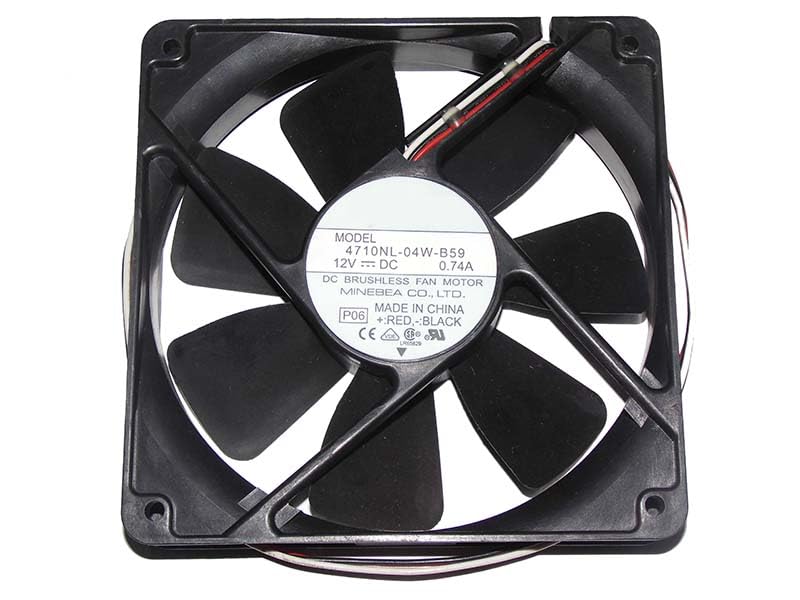 Ventilador 120x120x25mm de alto flujo con 0.74A para disipar calor extremo en cajas cerradas