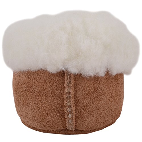 SNUGRUGS Womens Luxury Lambswool Suede Low-Top Slipper with Wool Cuff and Suede Sole3