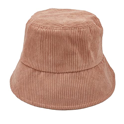 Sun Hat Women's Corduroy Bucket Hats Outdoor Panama Winter Cap Fishing Unisex Bucket Caps Men Casual Brown #TOP6