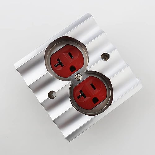 Miniatura 8 de Viborg VM01G Receptáculo dúplex audiófilo 20A 125V de cobre puro audio HiFi montaje en pared placa de pared de alta gama toma de corriente alterna