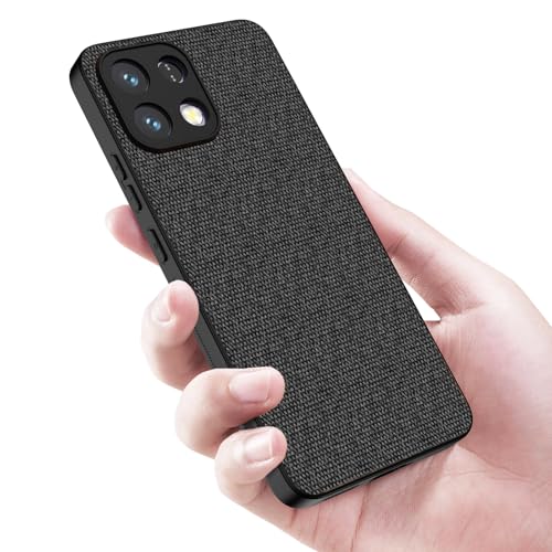 Image of Kapa Soft Full Fabric Protective Back Case Cover for Oppo K13 5G | Shockproof Slim Hard Anti Slip Back Case (Black)