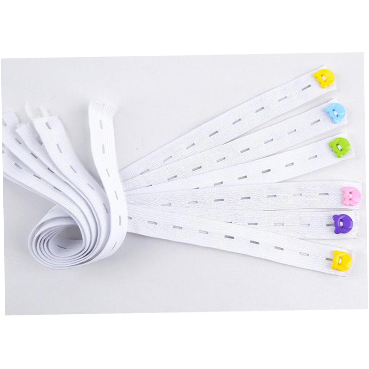 Beatifufu Newborn Diaper Covers for Girls Boys 20pcs Elastic Diaper Strips with Buckle Fasteners Infant Gripe Belt Soft and Comfortable Random Style